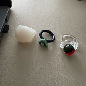 Handmade ring set of 3 size US7-8